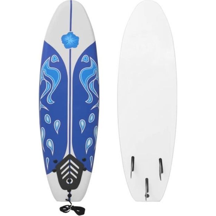 Planche de surf - VIDAXL - Bleu - XPE souple - Bonne flottabilité - Noyau en mousse EPS