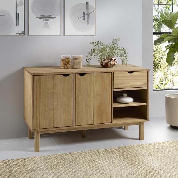 vidaXL Buffet OTTA 114x43x735 cm Bois massif de pin 351300