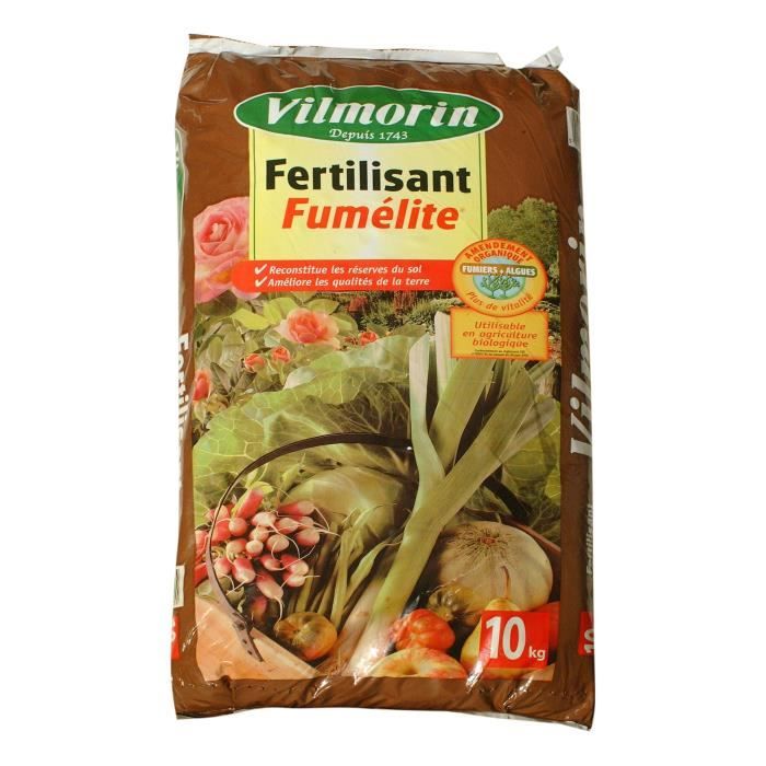 Fertilisant fumelite - VILMORIN - 10 kg - Améliore la fertilité et reconstitue les réserves des sols