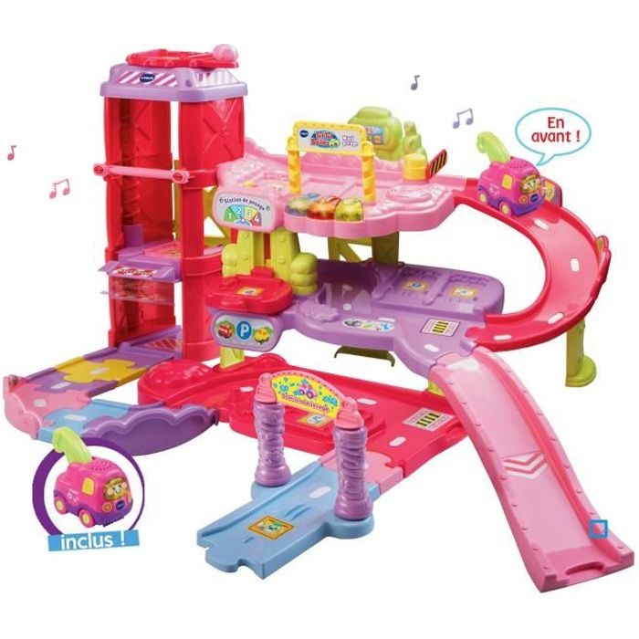 VTECH - TUT TUT BOLIDES Maxi Garage Educatif Rose - Cdiscount Jeux