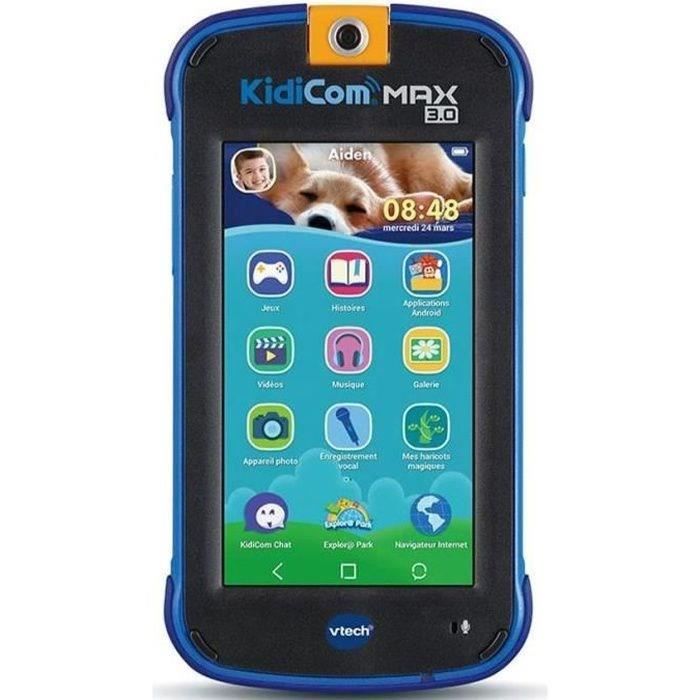 VTECH - Kidicom Max 3.0 - Portable enfant performant - 16 applications/jeux - 8 Go - Bleu