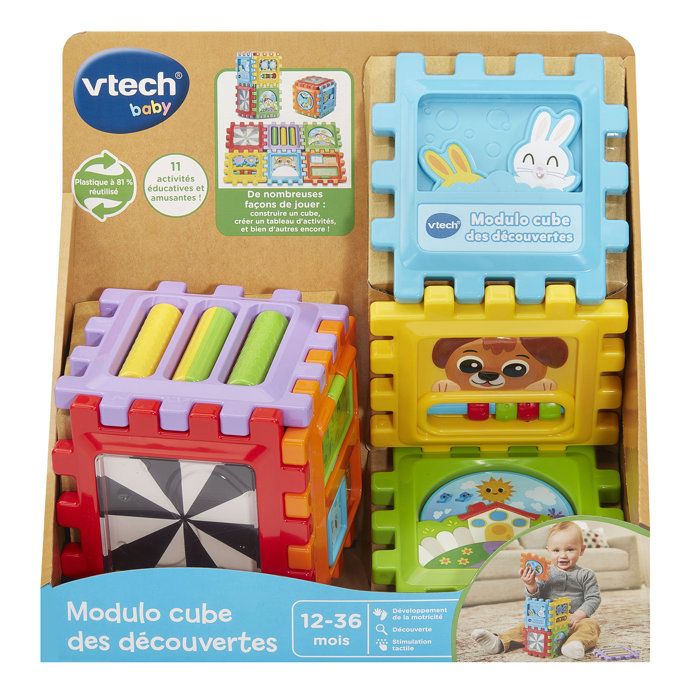 Jeu Éducatif Vtech Baby 80-622805vtech baby – Cube d’Activités Modulable pour Bébé - vue 2