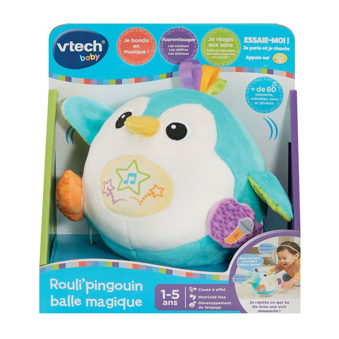 Peluche Interactive Vtech Rouli'Pingouin Balle Magique – Éveil et Interactions - vue 2