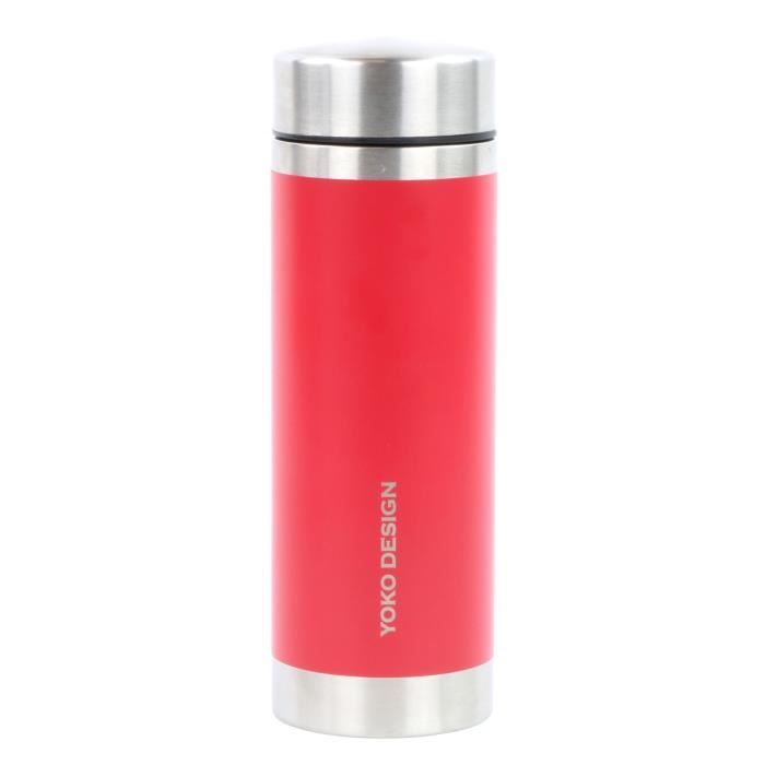 YOKO DESIGN Théiére isotherme 350 ml rouge à double paroi en inox