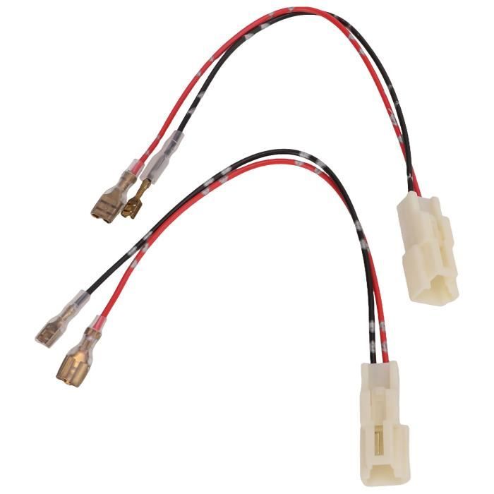 OTOTEC Lot De 4 Adaptateurs Haut-Parleur Voiture - Compatible Toyota, Mitsubishi, Subaru - 2 Broches