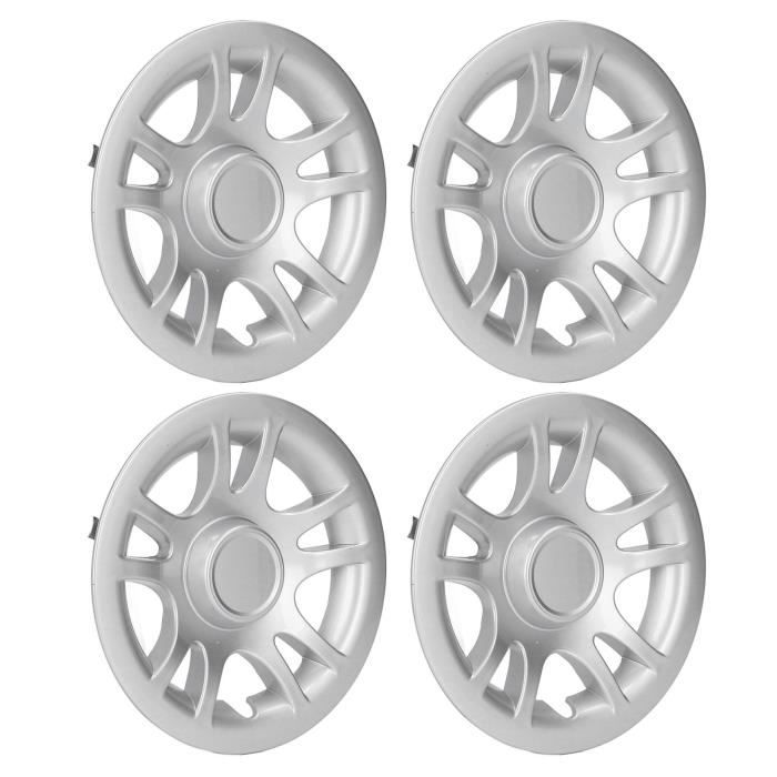 Enjoliveurs de moyeux CAROXX 17, Couvre-jantes universel R17, pour voiture, camion et SUV, en acier, matériau PP, lot de 4, 17 pouces, laqué