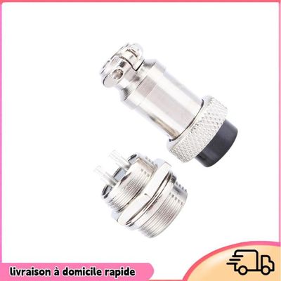 VISSQH - Lot De 16 Connecteurs Aviation GX16 8 Broches, Mâle/femelle, En Métal, Avec Capuchons Et Tournevis - Parfait Pour électronique, Audio, Automobile