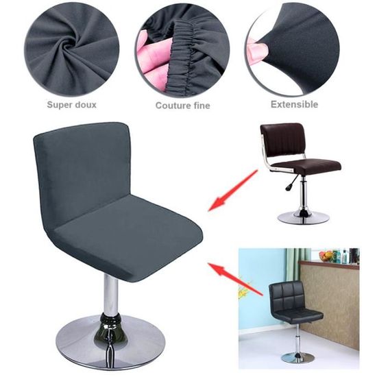 Housse De Tabouret Rond élastique - Motif Jacquard En S, Taille Ajustable 30-41 Cm, Lavable, Plusieurs Couleurs - 4
