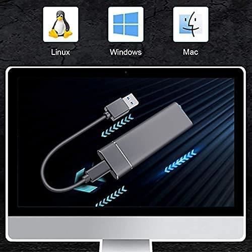 HAYCHE Disque Dur Externe de 2 to Type-C USB 3.0 Disque Dur HDD pour PC,  Mac, Portable (Bleu-2To)