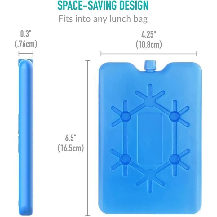 4 Pièces Bloc Glace Pour Sac Isotherme,200 ML,Réutilisable Ultra-Mince