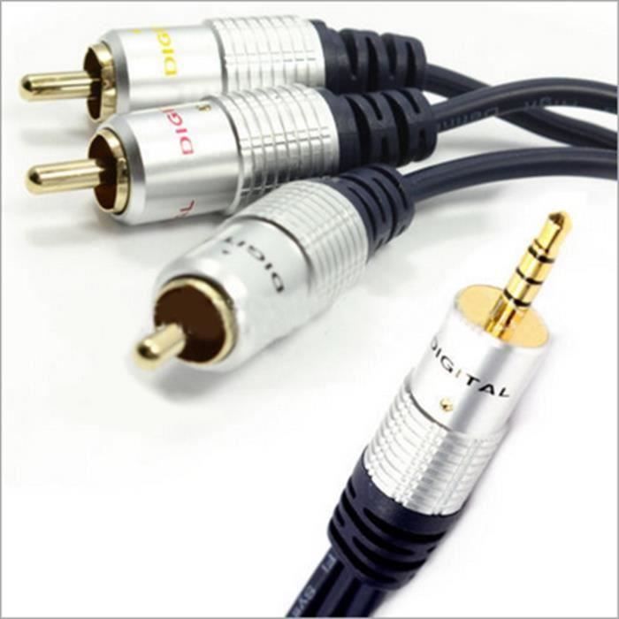 Câble auxiliaire vers RCA de 3,5 mm de qualité audiophile EDGE