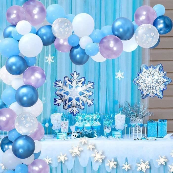 1020 Confettis Flocons De Neige Blancs & Bleus – 3 Tailles (9.5cm/3cm/2cm) – Noël, Hiver, Mariage, Anniversaire Reine Des Neiges