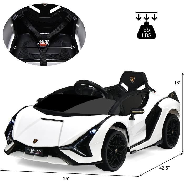 GOPLUS 12V Voiture Electrique pour Enfants Lamborghini SVJ, avec GOPLUS 12V Voiture Electrique pour Enfants Lamborghini SVJ, avec