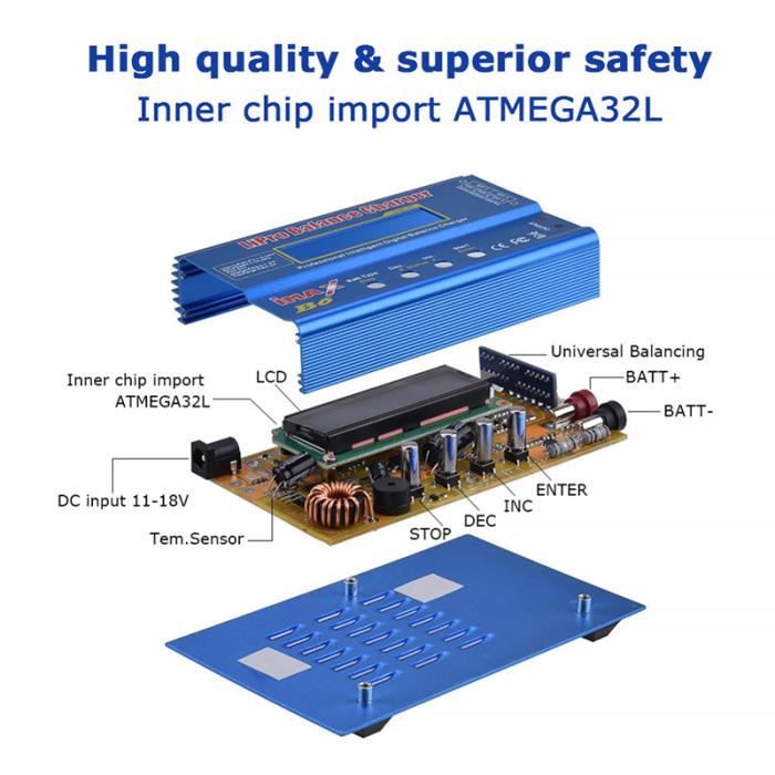 JSF33645-Atyhao Chargeur équilibré de batterie LiPo B6 80W Chargeur JSF33645-Atyhao Chargeur équilibré de batterie LiPo B6 80W Chargeur