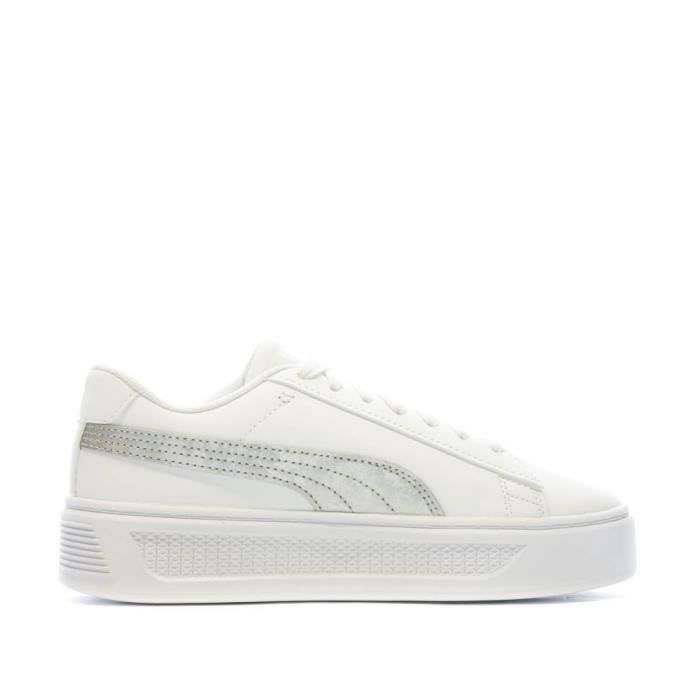 Baskets Blanches Argent Femme Puma Platform Argent Cdiscount