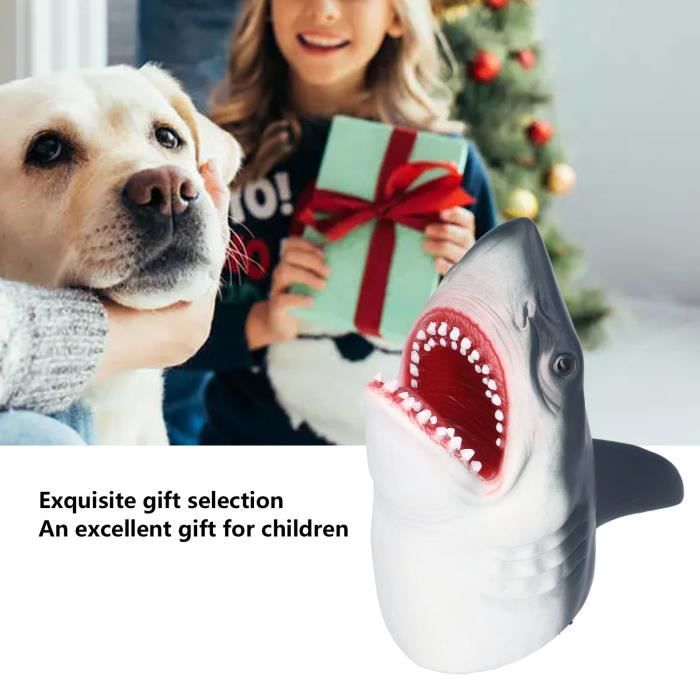 Marionnette Requin En Caoutchouc Souple – 16 Cm – Jeu De Rôle Océan – Pour Piscine, Bain, Plage