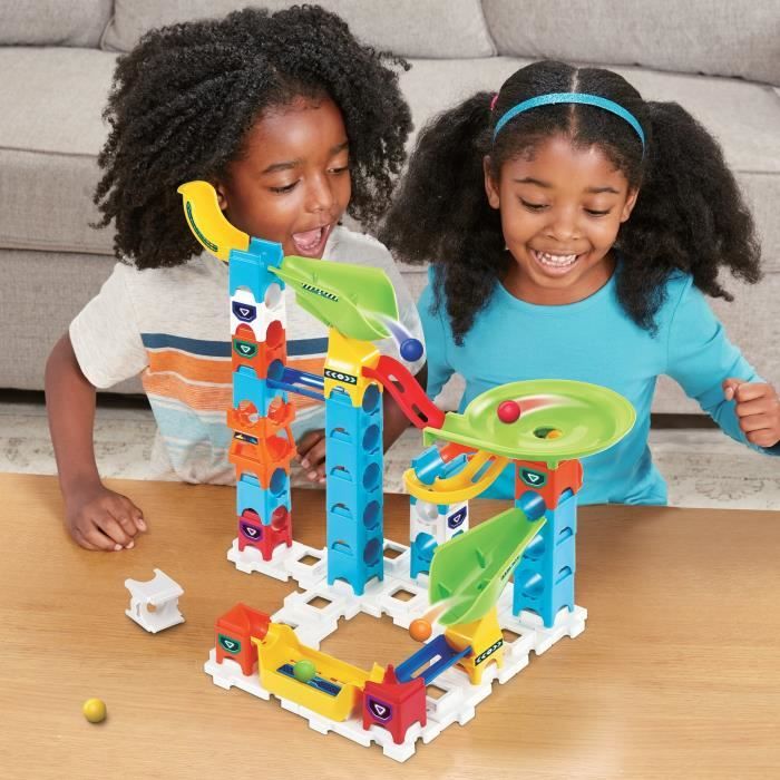 Circuit à Billes Marble Rush 7 étages – 6 Voitures, Autocollants Animaux, Parking, Jeu éducatif Et Interactif