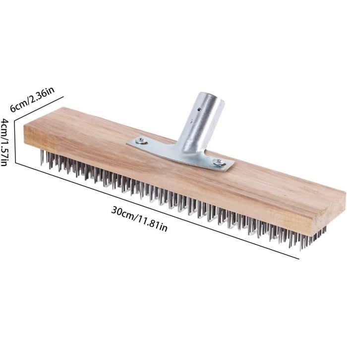Brosse Grattoir En Fil Métallique Robuste - Pour Nettoyage Jardin, Terrasse, Sols Difficiles