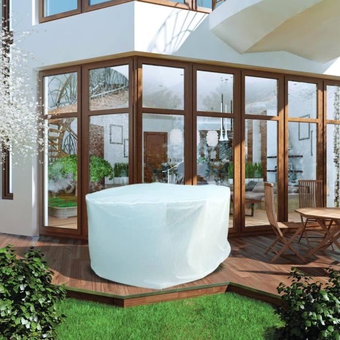 DIFFUSION Housse de protection rectangulaire pour table de jardin, Dim:  235x200xh.105 cm