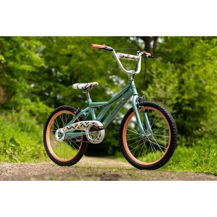 Velo de ville Huffy So Sweet Sea Crystal pour filles de 6 a 9 ans Bleu 20 pouces Cdiscount Sport