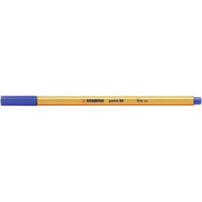 Stylo feutre pointe fine - STABILO point 88 - Lot de 10 stylos-feutres -  Bleu (88-41) - Cdiscount Beaux-Arts et Loisirs créatifs
