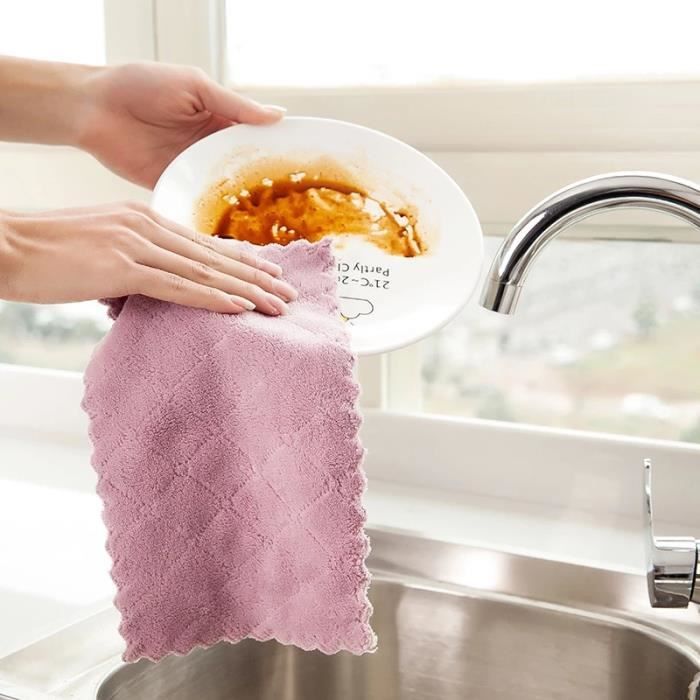 10/20Pcs Torchon de cuisine microfibre lavables réutilisable