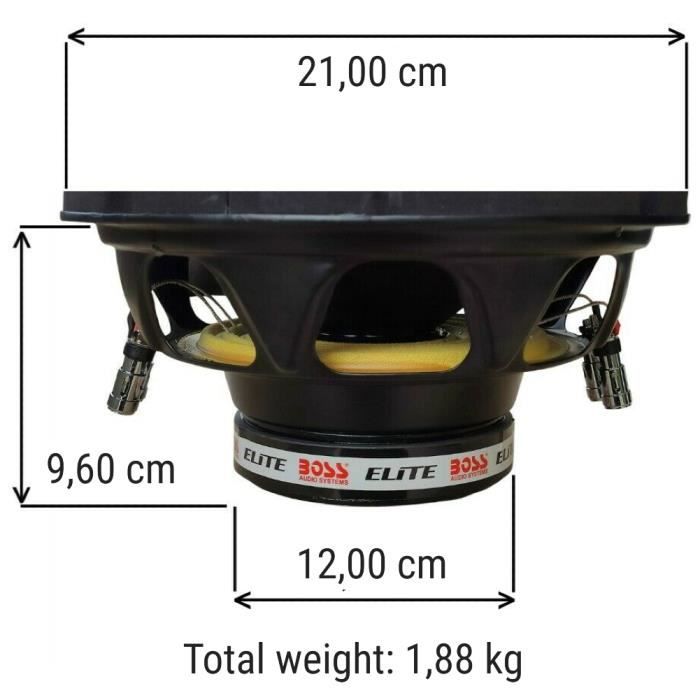 Boss Elite Boss Subwoofer Inch BOSS Audio Systems BASS8K Inch