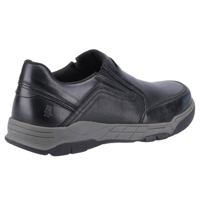 Chaussures Hush Puppies pour Homme Cuir Noir enfiler