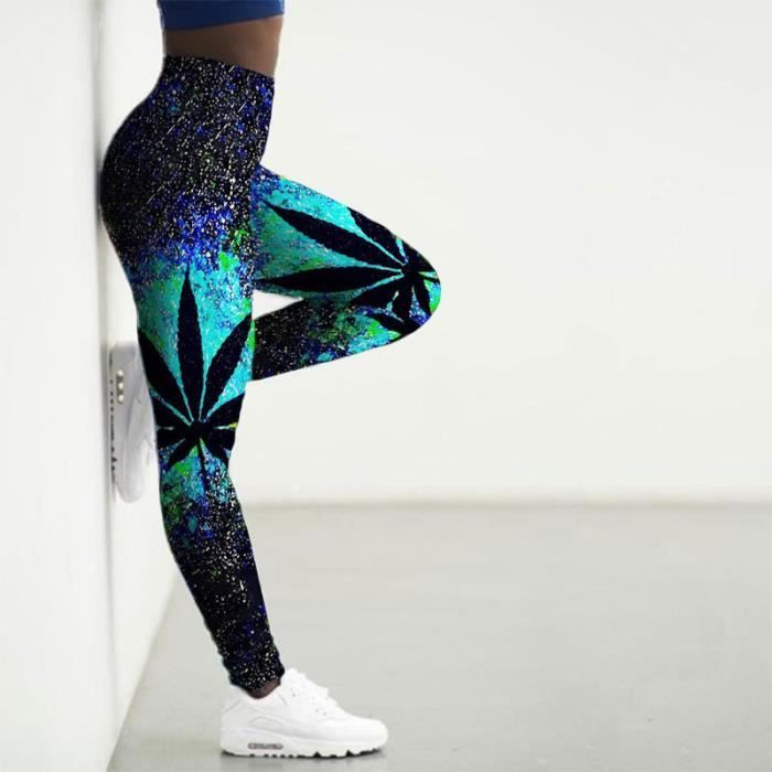Legging de sport imprime tigre 3D pour femme FR2424 Blanc Fitness Taille haute 24 Cdiscount Pret a Porter