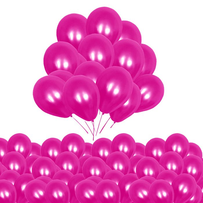 Ballons en Latex Rose Vif Ballon Uni de Qualité Supérieure