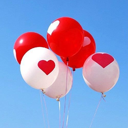 Ballon En Forme Coeur Rouge Blanc, 50 Ballons De Mariage De Coeur Rouge Amour  Ballons Coeur En Latex Ballon Coeur Romantique[u967] - Cdiscount Maison