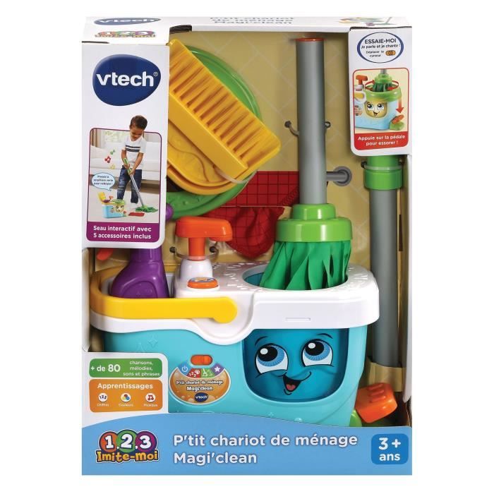 VTECH - 1,2,3 Imite-Moi - P'tit Chariot de Ménage Magi'clean - Jouet  d'Imitation Enfant - Cdiscount Jeux - Jouets