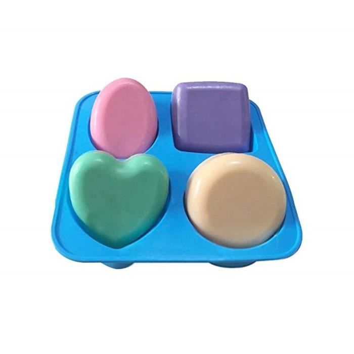 Moules à Savon En Silicone - Lot De 2 Avec 6 Cavités Et Filets Moussants - DIY Artisanal