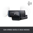 LOGITECH - Webcam HD Pro C920 Refresh - Microphone intégré - Idéal FaceTime et Skype - Noir-3