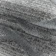 Tapis de Salon de fil bouclé design à poils ras motif de Lignes Grille 3-D Gris 200 x 290 cm-3