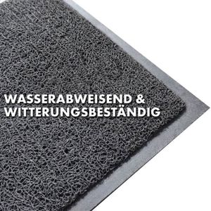 Paillasson Intérieur Antidérapant 50x80 Cm - Gris - Absorbant Et Lavable - Dos En Caoutchouc - Pour Entrée, Cuisine, Salle De Bain - 2