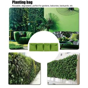 Grand Sac De Culture 90x90x30cm 7 Compartiments - Sac Plantation Non-Tissé Avec Étiquettes Pour Jardin