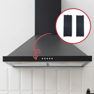 vhbw 2x Filtres à charbon actif compatible avec Candy CBT6252X 36900945 hotte de cuisine