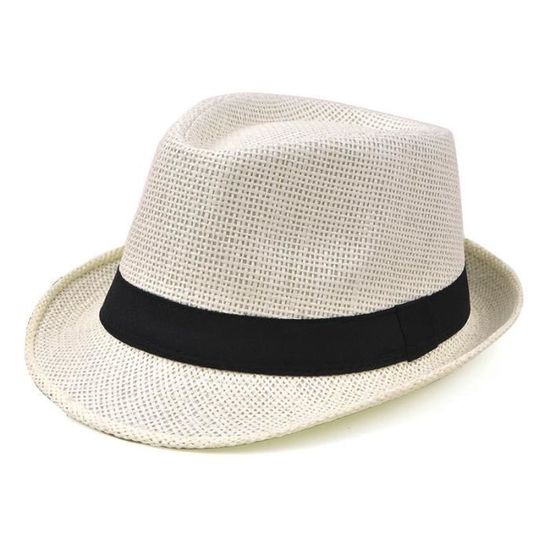 Chapeau De Soleil Unisexe Style Britannique Jazz - Taille 60 Cm - Couleur Unie - Protection Été