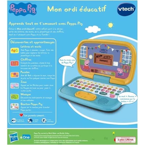 VTech - Peppa Pig - Mon Ordi Educatif, Ordinateu…