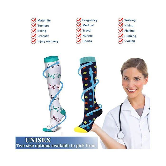 3 Paires Bas de Contention Fee Hoe, Chaussettes de Contention 15