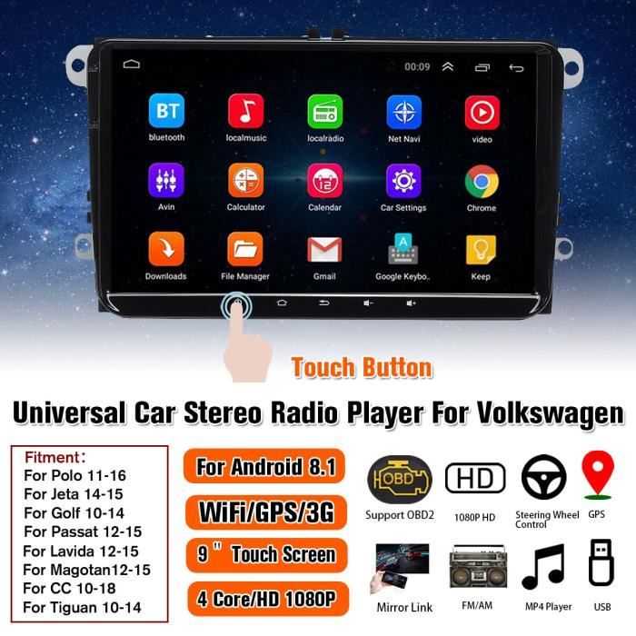  WIFI AUTORADIO 9 pouces Écran tactile navigation3