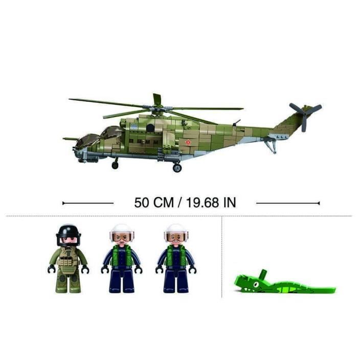SEBUNAS – Kit Hélicoptère Militaire EC-665 1:72 – 24 Pièces – Assemblage Facile – Cadeau Enfant Adulte