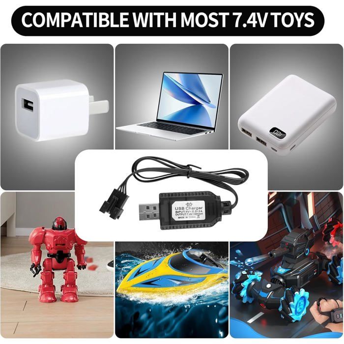 Câble USB Drone H47 E56 DuskHaven Batterie LiPo 3.7V Avec Câble USB Pour Drone - Compatible Pièces H47 E56, 2.0, Ronde