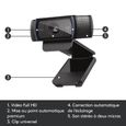LOGITECH - Webcam HD Pro C920 Refresh - Microphone intégré - Idéal FaceTime et Skype - Noir-5