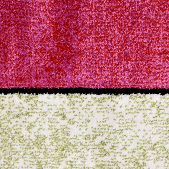 Tapis Déco Géométrique 68,6 X 140,7 Cm | Motif Vintage Rouge, Orange, Vert | Lavable En Machine Et Antidérapant Pour Salon, Chambre, Cuisine