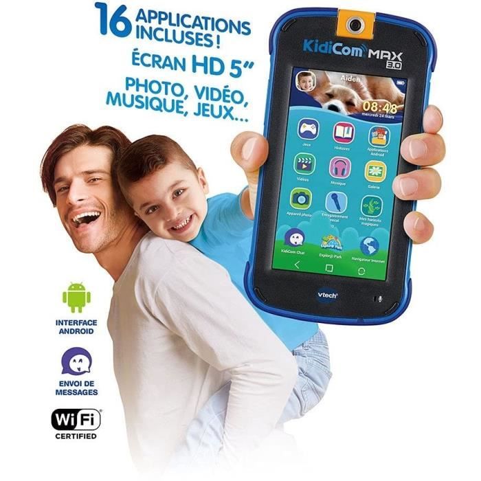 ② Kidicom Advance 3.0 Noir Vtech - Smartphone pour enfant — Jouets