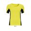 T Shirt Running Manches Courtes Femme 01415 Jaune Fluo