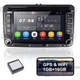 [1G+16G] Autoradio Android pour VW Navigation GPS 7" Écran Tactile Capacitif Bluetooth Voiture Stéréo WiFi Récepteur Radio FM USB-0