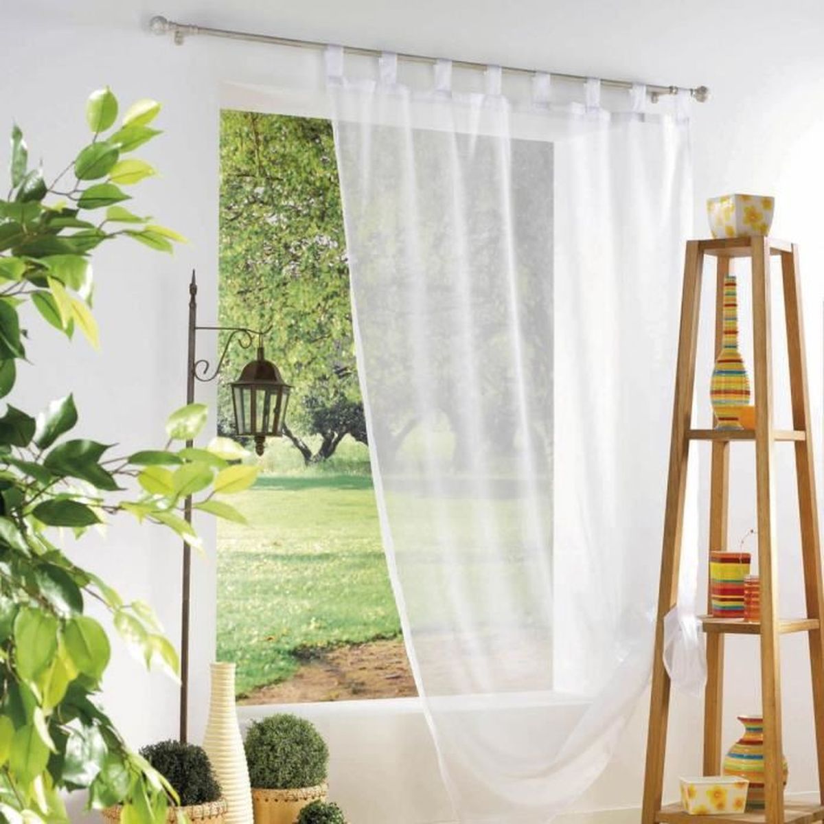 Tenda A Pannello Con Occhielli Douceur D'Intérieur 140x240 Cm Vela Sabella Rigata Esther Taupe - Effetto Lino